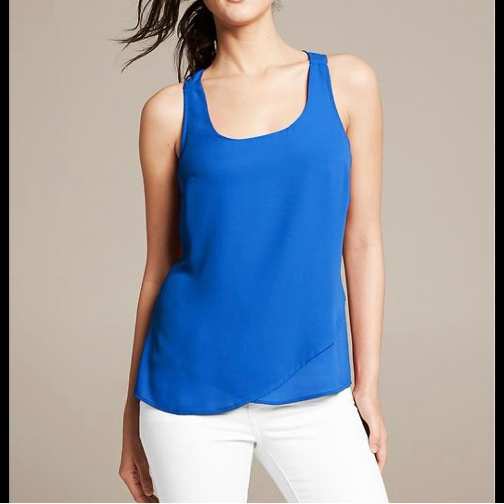 Banana Republic Racerback Tank Top Women's Blue Sleeveless  Size SP